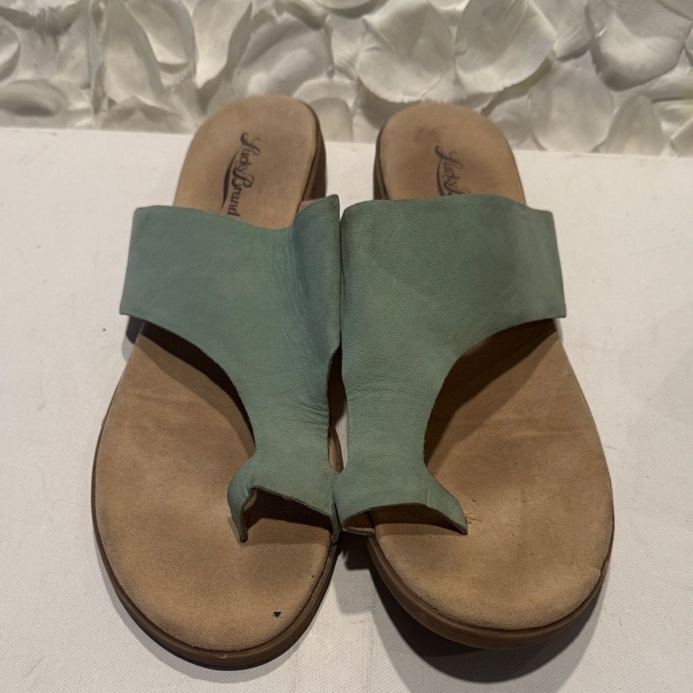 Lucky Brand Women's Sandals in Green and Tan